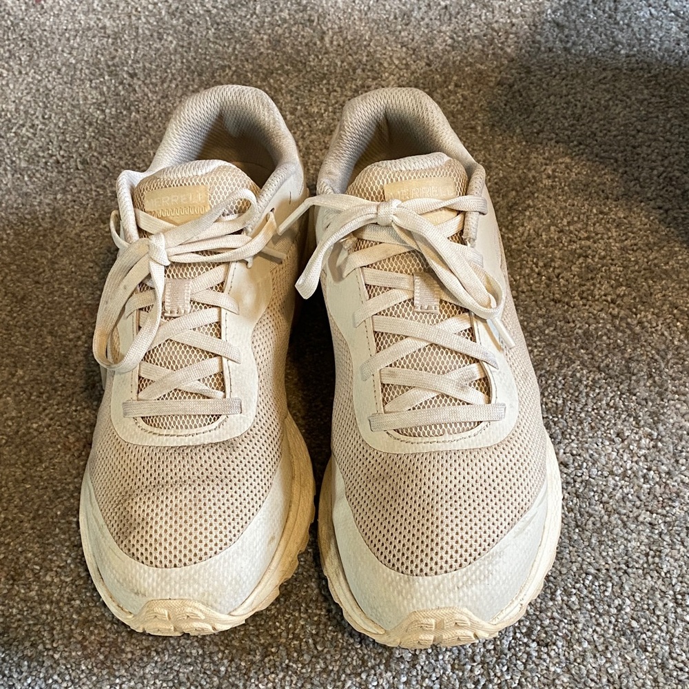 Merrell Beige Lace-Up Sneakers